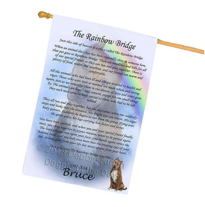 Rainbow Bridge Pit Bull Dog House Flag FLG52888