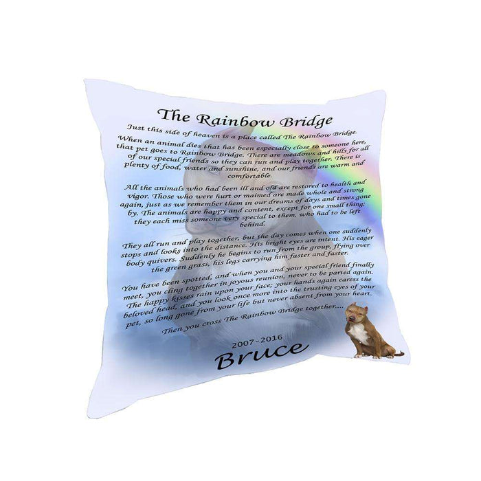 Rainbow Bridge Pit Bull Dog Pillow PIL67384