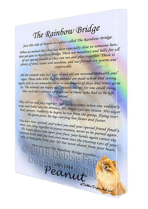 Rainbow Bridge Pomeranian Dog Canvas Print Wall Art Décor CVS92069