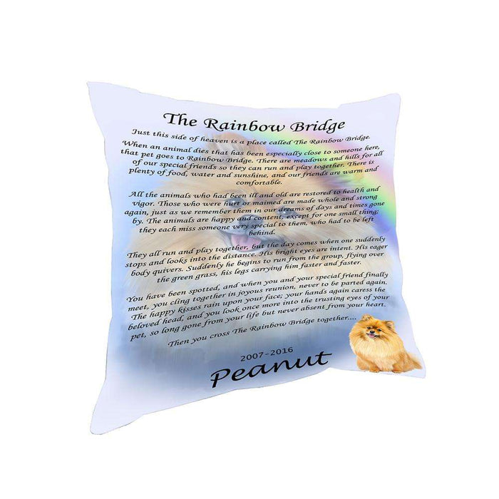 Rainbow Bridge Pomeranian Dog Pillow PIL67388