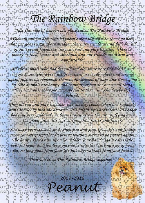 Rainbow Bridge Pomeranian Dog Puzzle with Photo Tin PUZL62355