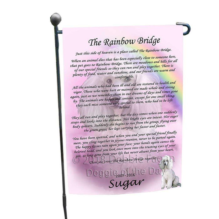 Rainbow Bridge Poodle Dog Garden Flag GFLG52754