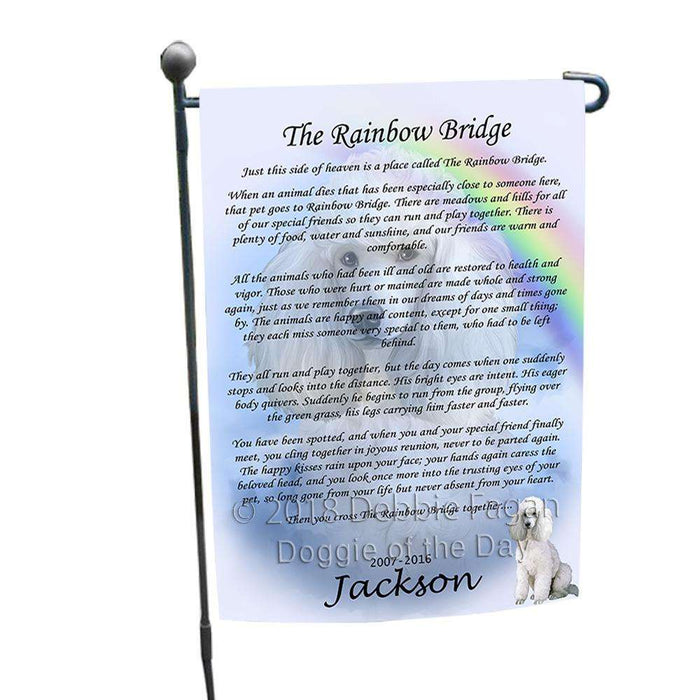 Rainbow Bridge Poodle Dog Garden Flag GFLG52755