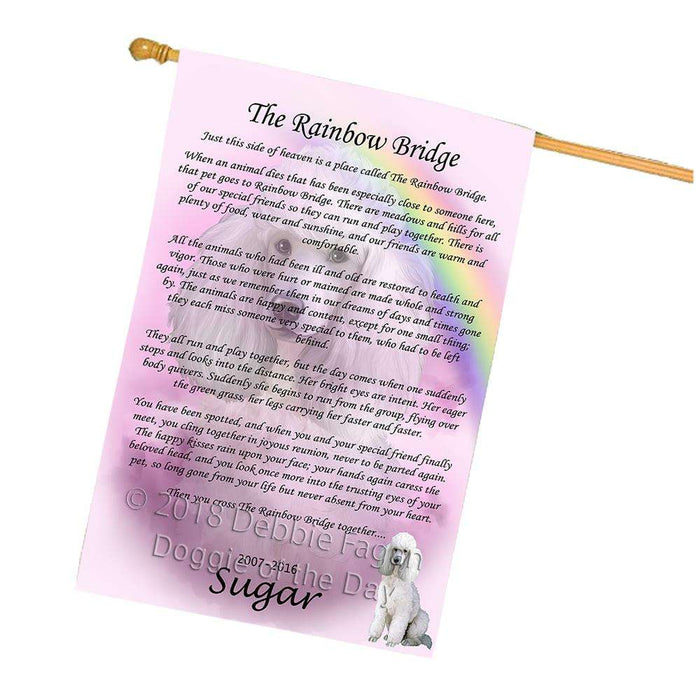 Rainbow Bridge Poodle Dog House Flag FLG52890