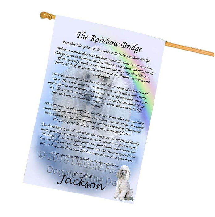 Rainbow Bridge Poodle Dog House Flag FLG52891