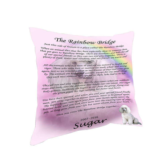 Rainbow Bridge Poodle Dog Pillow PIL67392