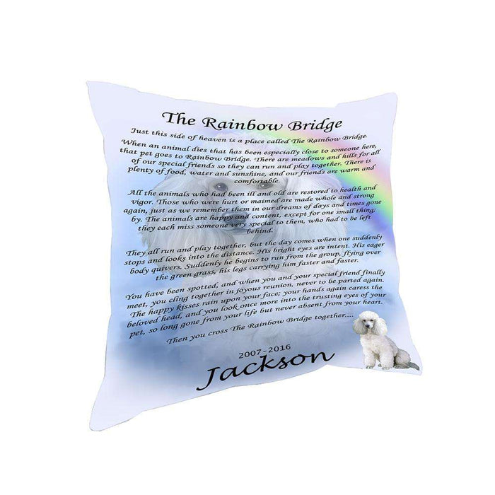 Rainbow Bridge Poodle Dog Pillow PIL67396