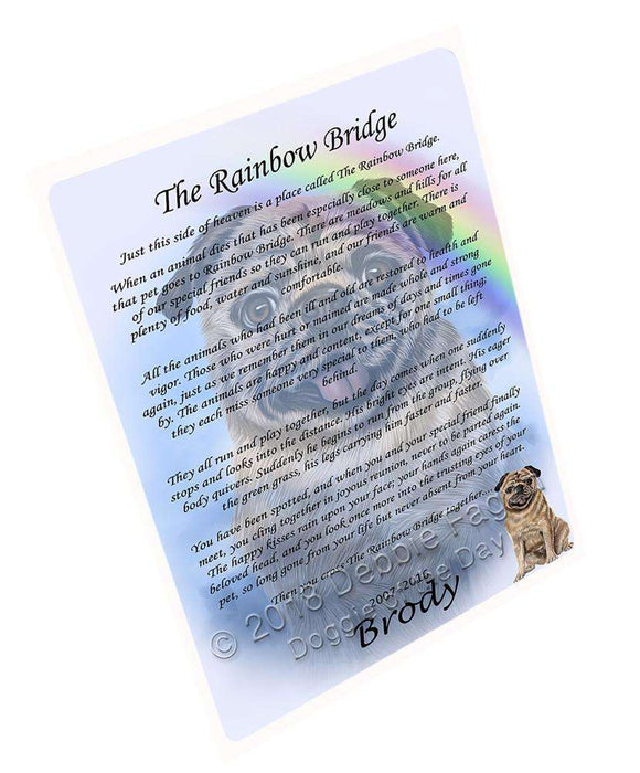 Rainbow Bridge Pug Dog Blanket BLNKT91587