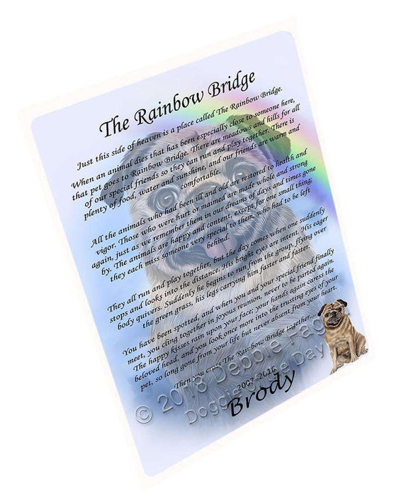 Rainbow Bridge Pug Dog Cutting Board C62526