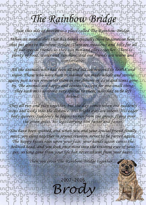 Rainbow Bridge Pug Dog Puzzle with Photo Tin PUZL62364