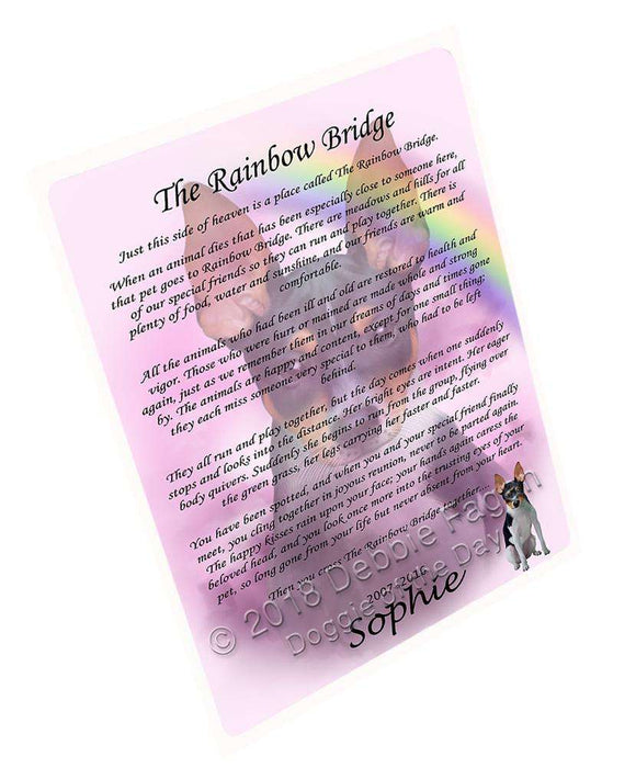 Rainbow Bridge Rat Terrier Dog Cutting Board C62529