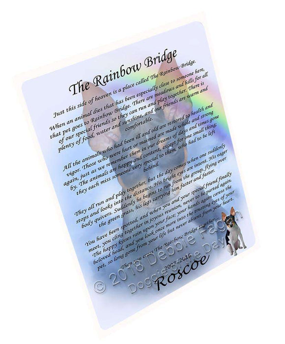 Rainbow Bridge Rat Terrier Dog Cutting Board C62532