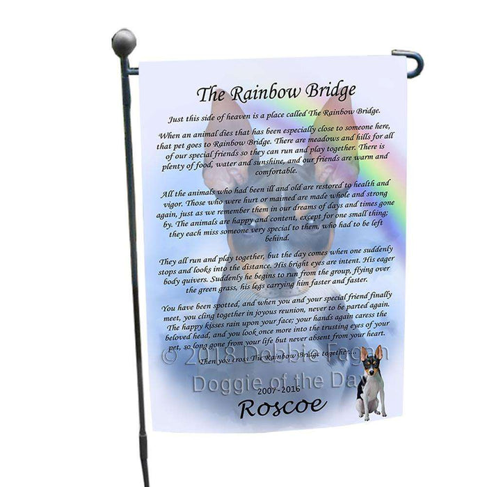 Rainbow Bridge Rat Terrier Dog Garden Flag GFLG52758