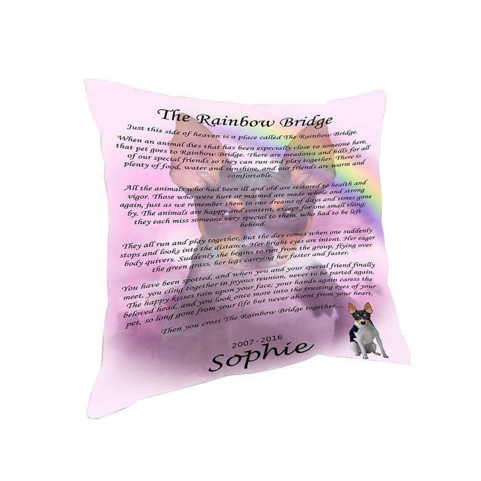 Rainbow Bridge Rat Terrier Dog Pillow PIL67404