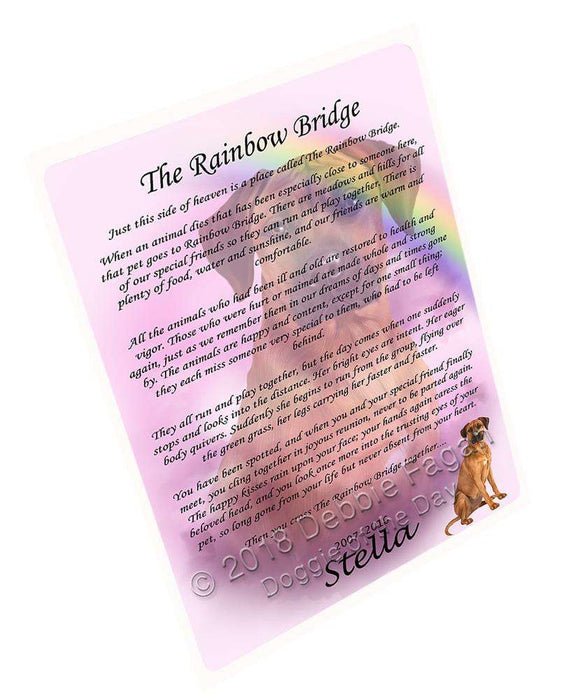 Rainbow Bridge Rhodesian Ridgeback Dog Blanket BLNKT91614