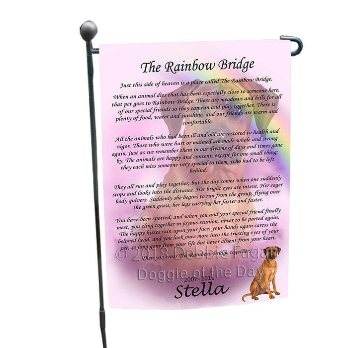 Rainbow Bridge Rhodesian Ridgeback Dog Garden Flag GFLG52759