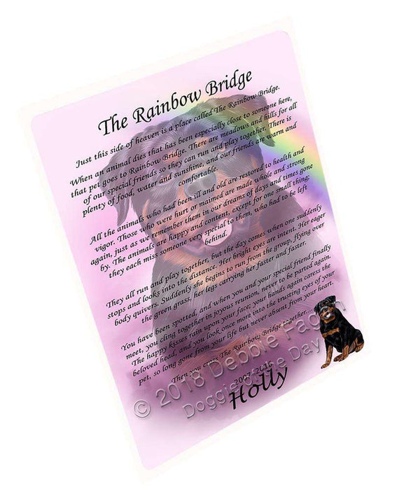 Rainbow Bridge Rottweiler Dog Blanket BLNKT91623