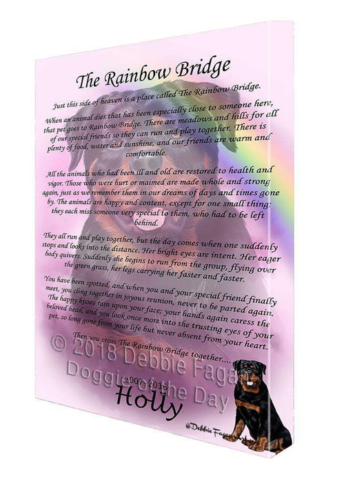 Rainbow Bridge Rottweiler Dog Canvas Print Wall Art Décor CVS92132