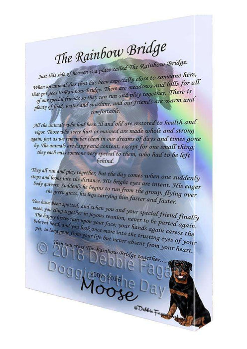 Rainbow Bridge Rottweiler Dog Canvas Print Wall Art Décor CVS92141