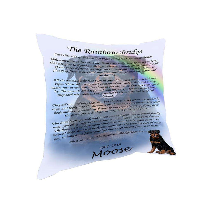 Rainbow Bridge Rottweiler Dog Pillow PIL67420