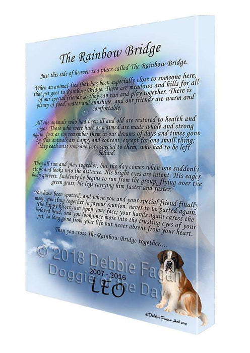 Rainbow Bridge Saint Bernard Dog Canvas Print Wall Art Décor CVS74555