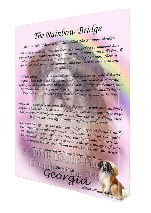 Rainbow Bridge Saint Bernard Dog Canvas Print Wall Art Décor CVS92150