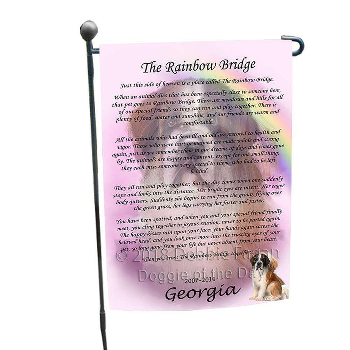 Rainbow Bridge Saint Bernard Dog Garden Flag GFLG52762