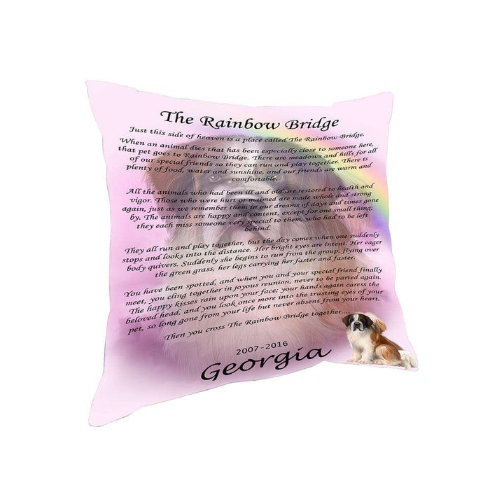 Rainbow Bridge Saint Bernard Dog Pillow PIL67424