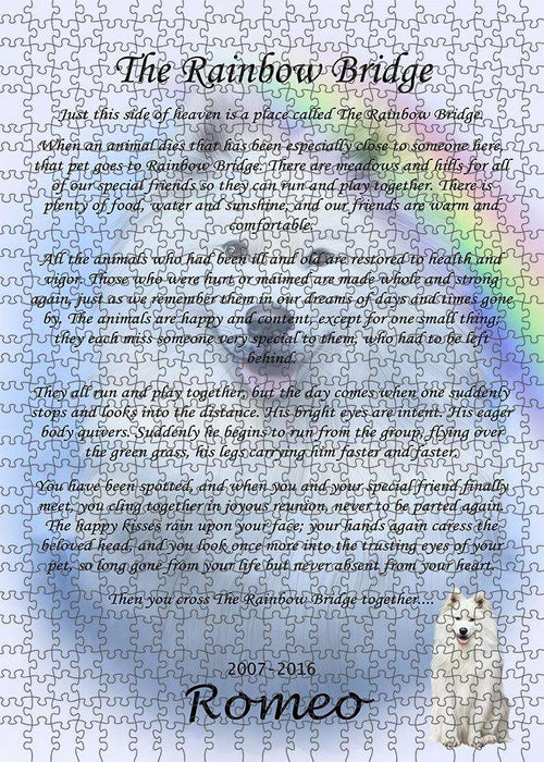 Rainbow Bridge Samoyed Dog Puzzle with Photo Tin PUZL62388