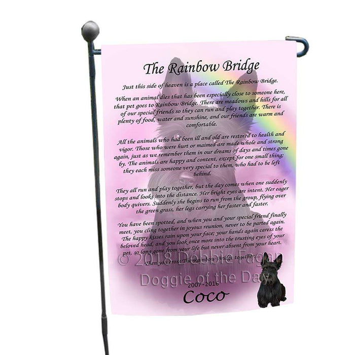 Rainbow Bridge Scottish Terrier Dog Garden Flag GFLG52766