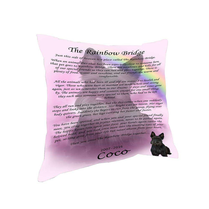Rainbow Bridge Scottish Terrier Dog Pillow PIL67440