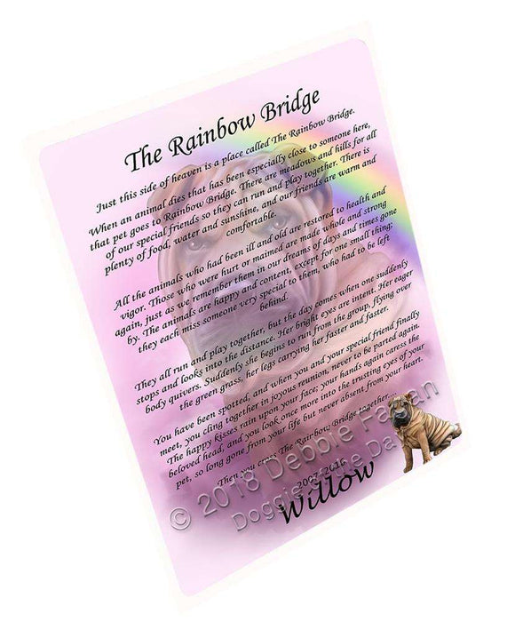 Rainbow Bridge Shar Pei Dog Cutting Board C62559