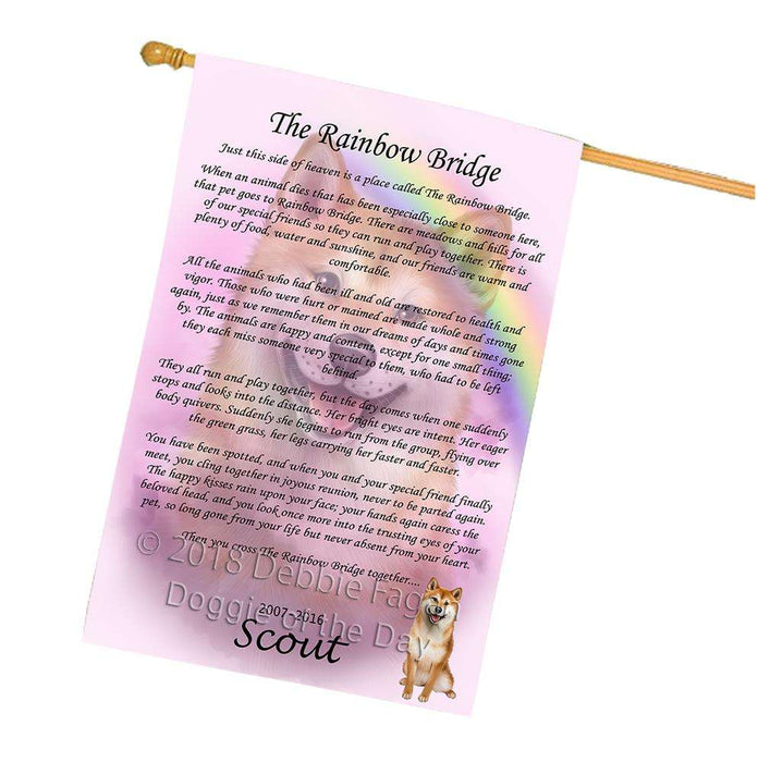 Rainbow Bridge Shiba Inu Dog House Flag FLG52905