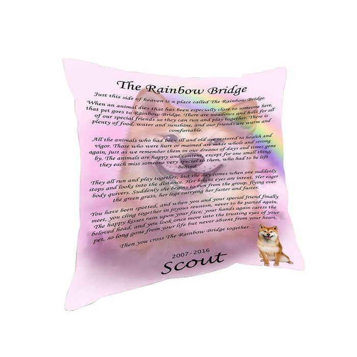 Rainbow Bridge Shiba Inu Dog Pillow PIL67452
