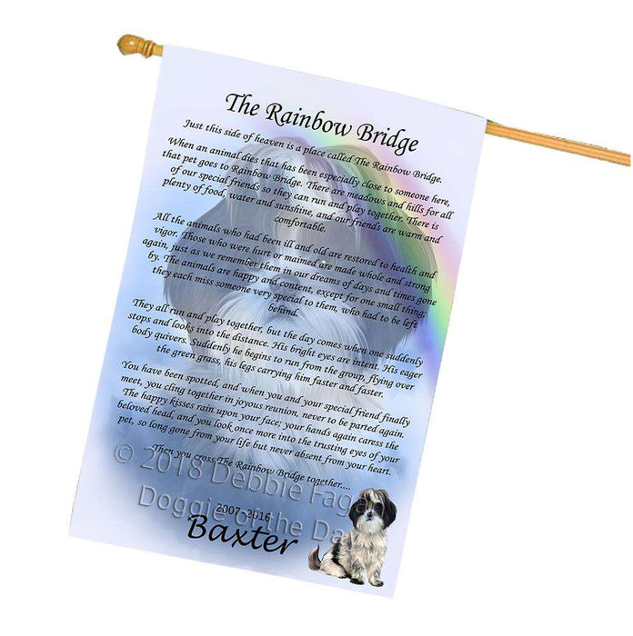 Rainbow Bridge Shih Tzu Dog House Flag FLG52906