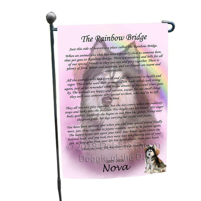 Rainbow Bridge Siberian Husky Dog Garden Flag GFLG52772