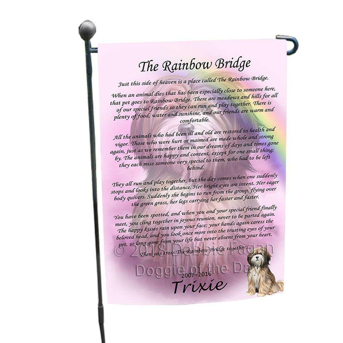 Rainbow Bridge Tibetan Terrier Dog Garden Flag GFLG52773