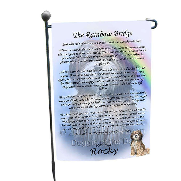 Rainbow Bridge Tibetan Terrier Dog Garden Flag GFLG52774