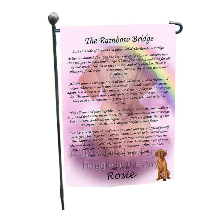 Rainbow Bridge Vizsla Dog Garden Flag GFLG52776