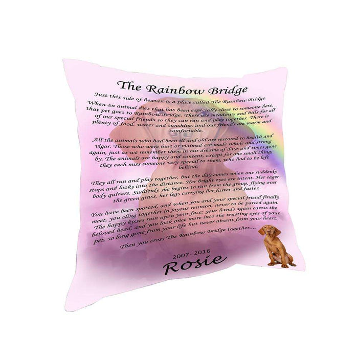 Rainbow Bridge Vizsla Dog Pillow PIL67480