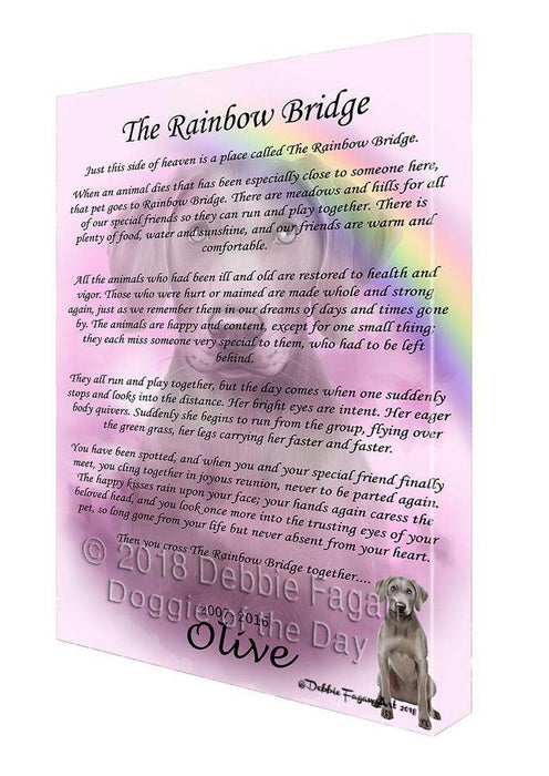 Rainbow Bridge Weimaraner Dog Canvas Print Wall Art Décor CVS92285