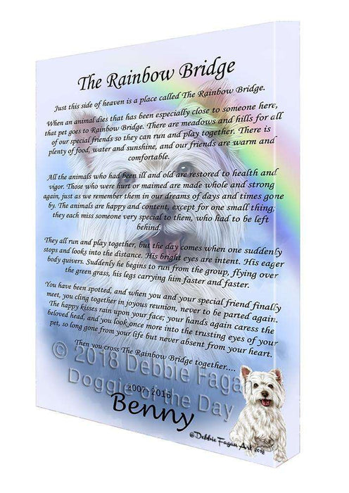 Rainbow Bridge West Highland Terrier Dog Canvas Print Wall Art Décor CVS92294