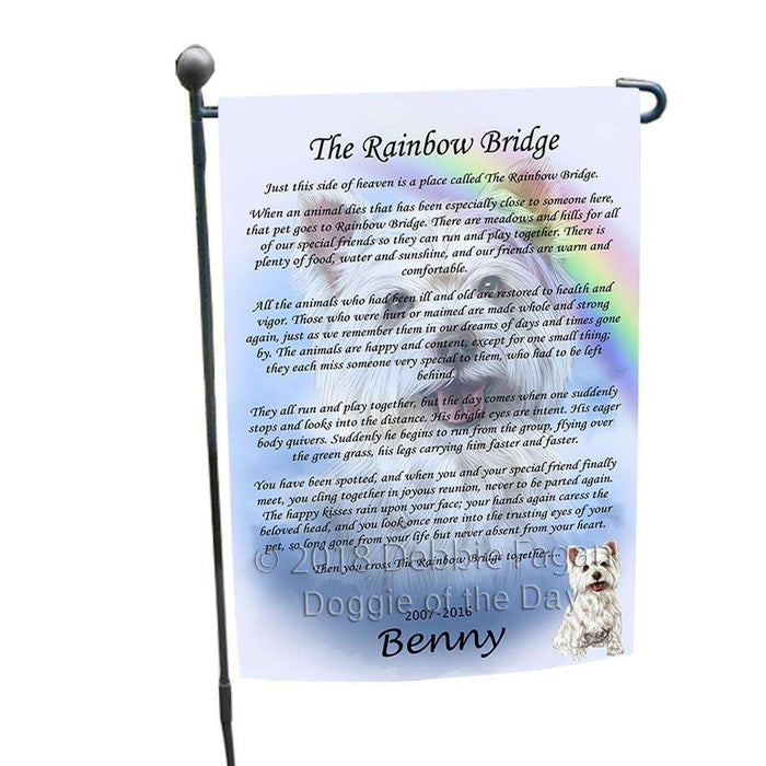 Rainbow Bridge West Highland Terrier Dog Garden Flag GFLG52778