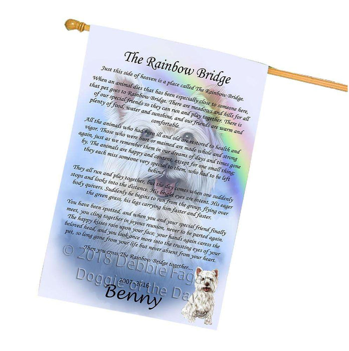 Rainbow Bridge West Highland Terrier Dog House Flag FLG52914