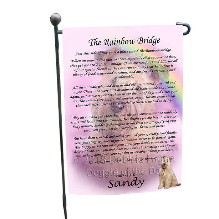 Rainbow Bridge Wheaten Terrier Dog Garden Flag GFLG52779