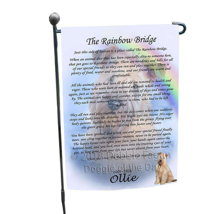 Rainbow Bridge Wheaten Terrier Dog Garden Flag GFLG52780