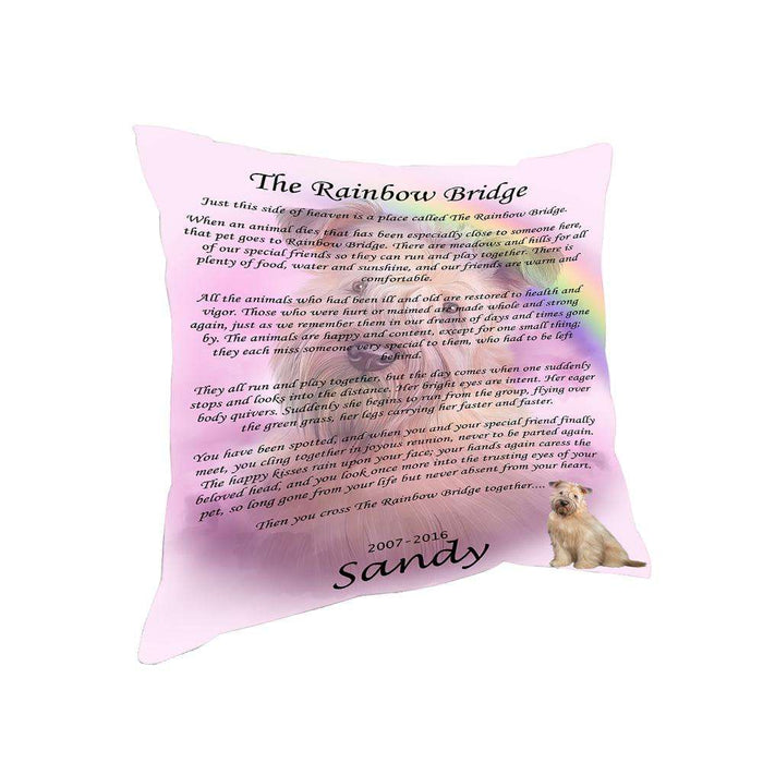 Rainbow Bridge Wheaten Terrier Dog Pillow PIL67492