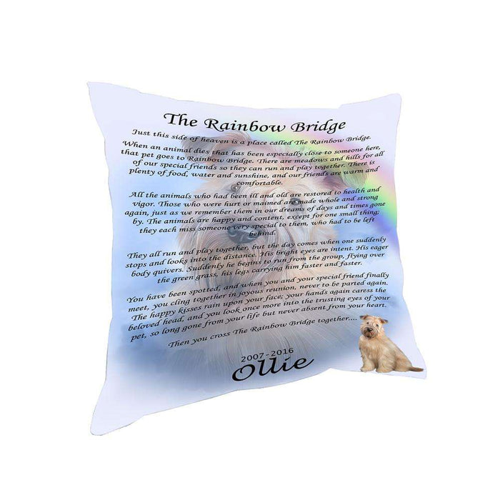 Rainbow Bridge Wheaten Terrier Dog Pillow PIL67496