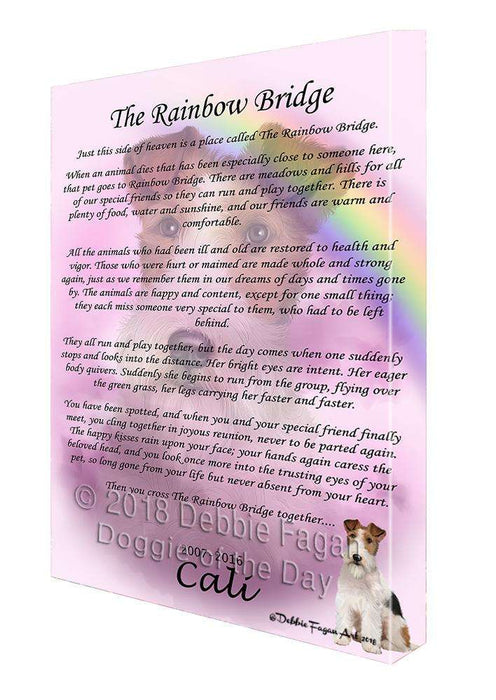 Rainbow Bridge Wire Fox Terrier Dog Canvas Print Wall Art Décor CVS92330