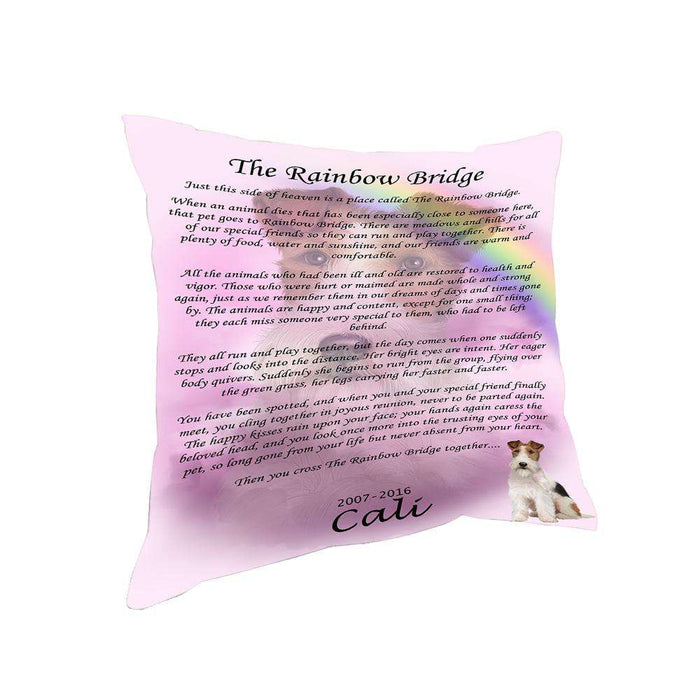 Rainbow Bridge Wire Fox Terrier Dog Pillow PIL67504